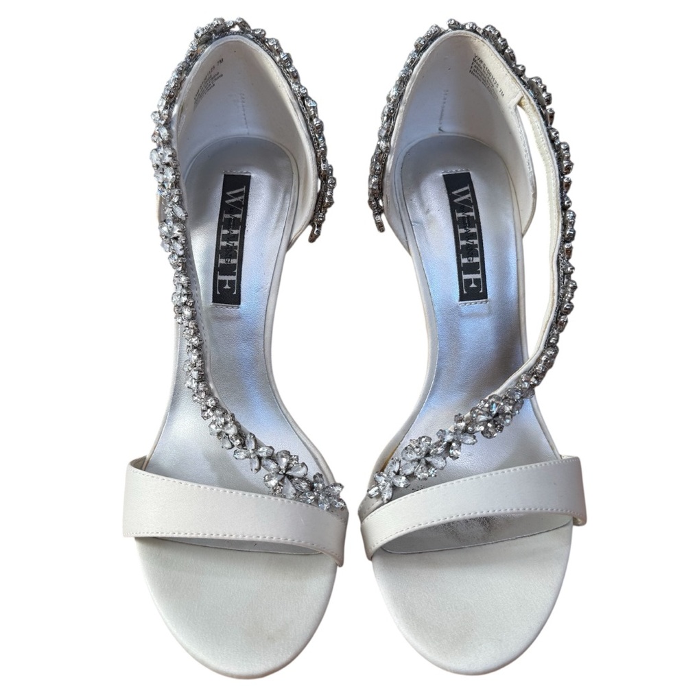 White by Vera Wang Ivory Embellished Heels, Women’s 7 - Picture 2 of 10